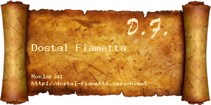 Dostal Fiametta névjegykártya